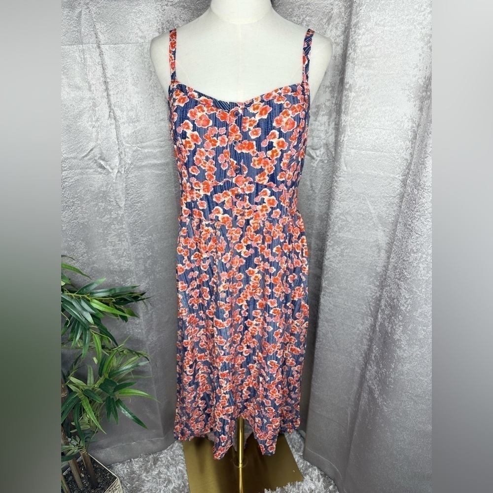 NEW Torrid Bright Poppy Floral Print Sleeveless High Low Dress Sz 0